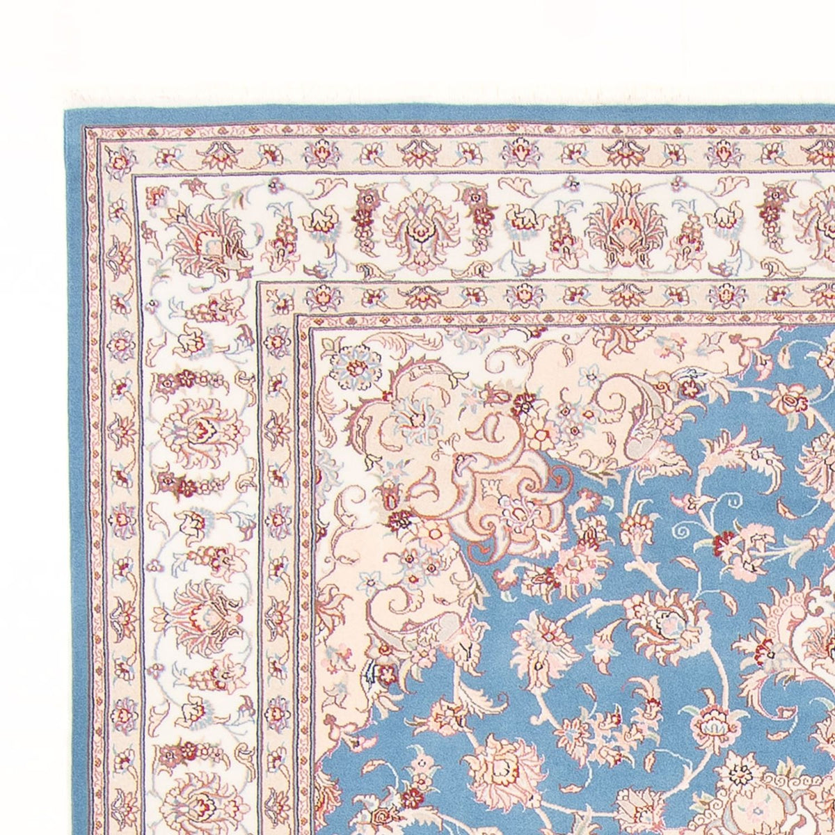 Tappeto Persero - Tabriz - Reale - 253 x 197 cm - blu chiaro