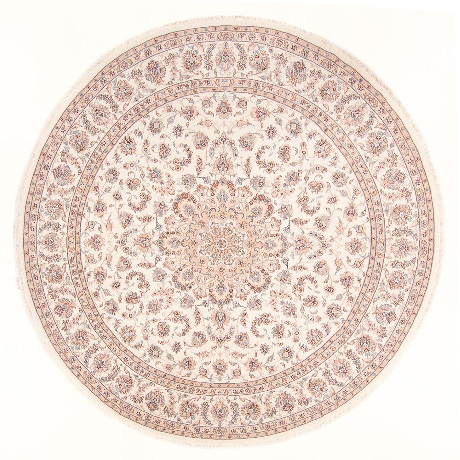 Tappeto Persero - Tabriz - Reale rotondo  - 248 x 248 cm - crema