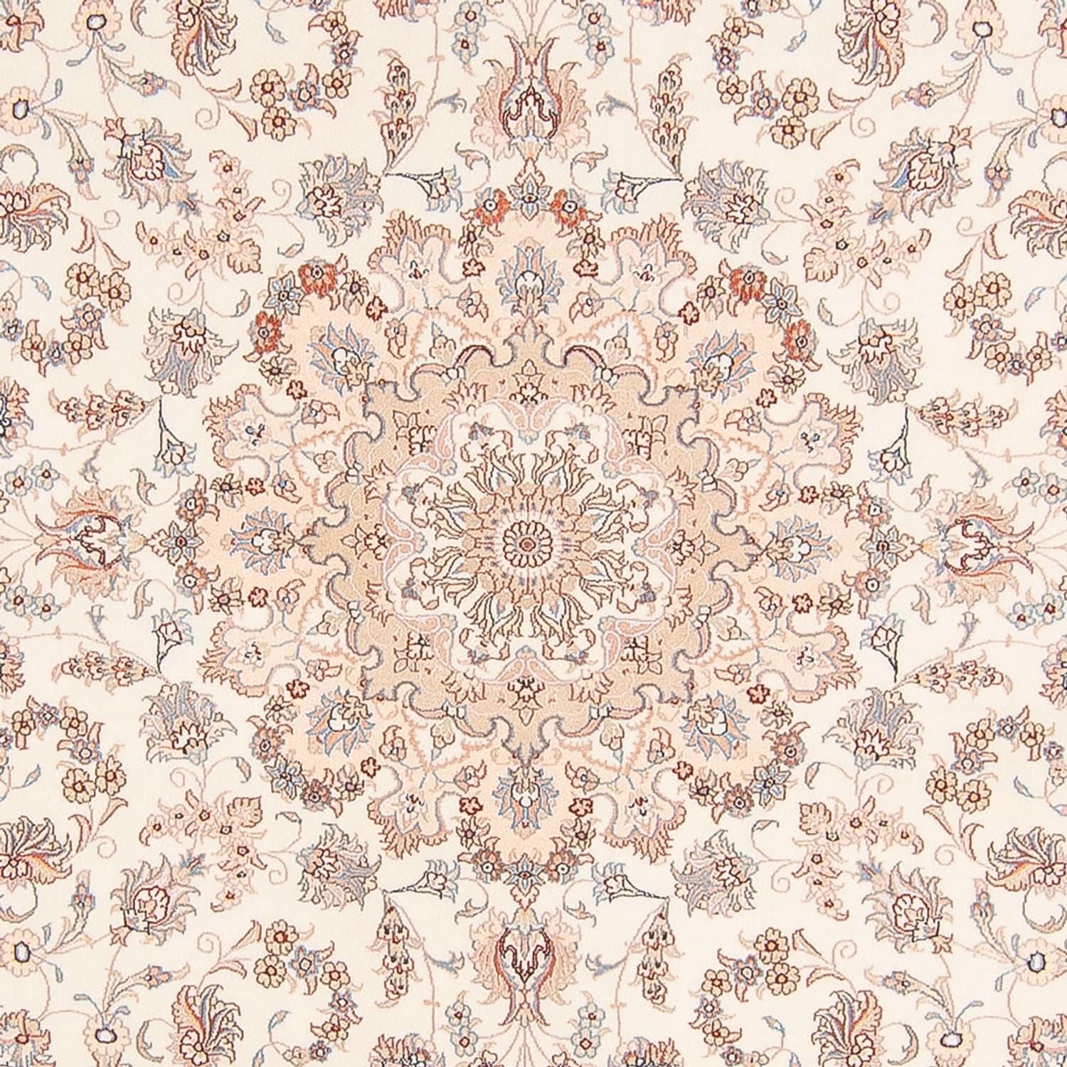 Tappeto Persero - Tabriz - Reale rotondo  - 248 x 248 cm - crema
