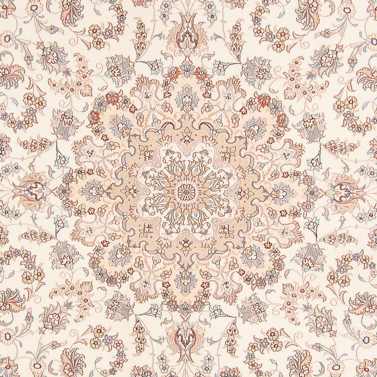 Tappeto Persero - Tabriz - Reale rotondo  - 248 x 248 cm - crema