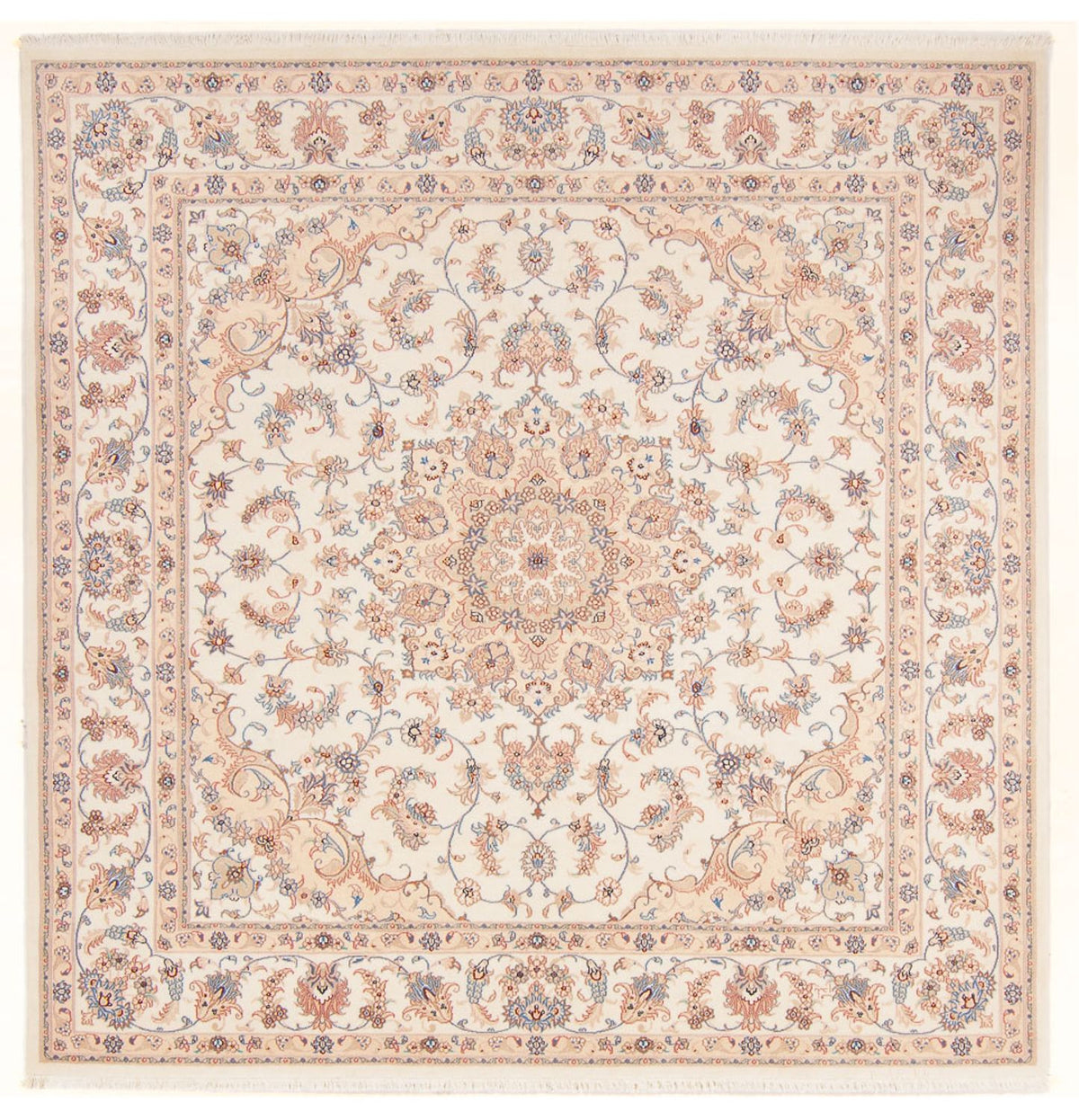 Tappeto Persero - Tabriz - Reale quadrato  - 211 x 198 cm - crema