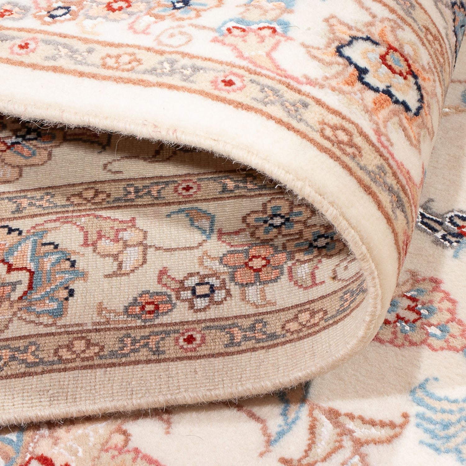 Tappeto corsia Tappeto Persero - Tabriz - Reale - 254 x 81 cm - crema