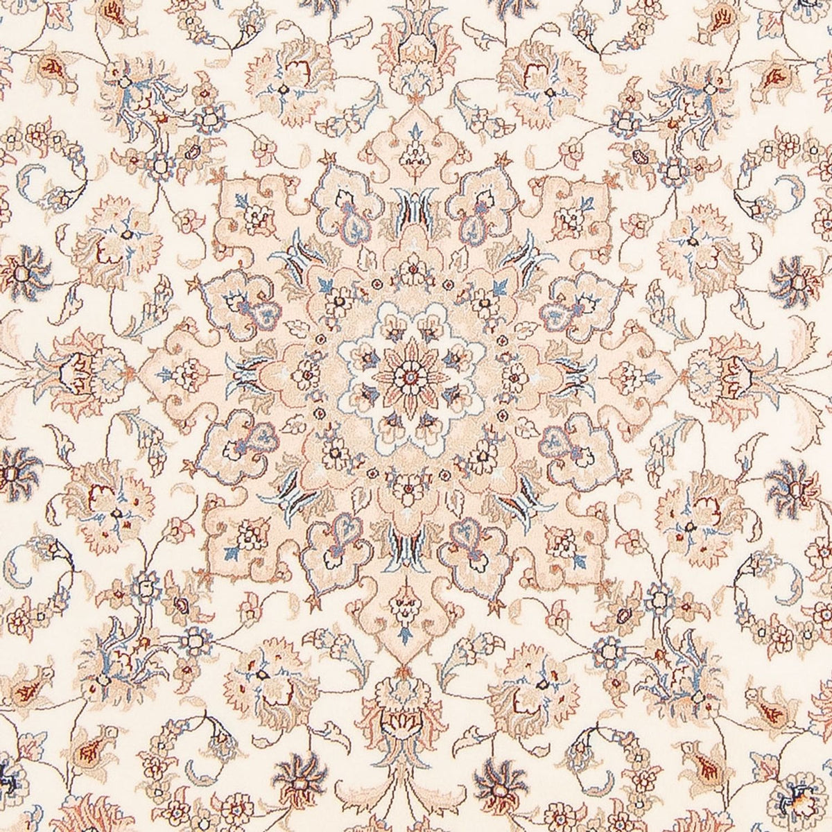 Tappeto Persero - Tabriz - Reale rotondo  - 199 x 197 cm - crema