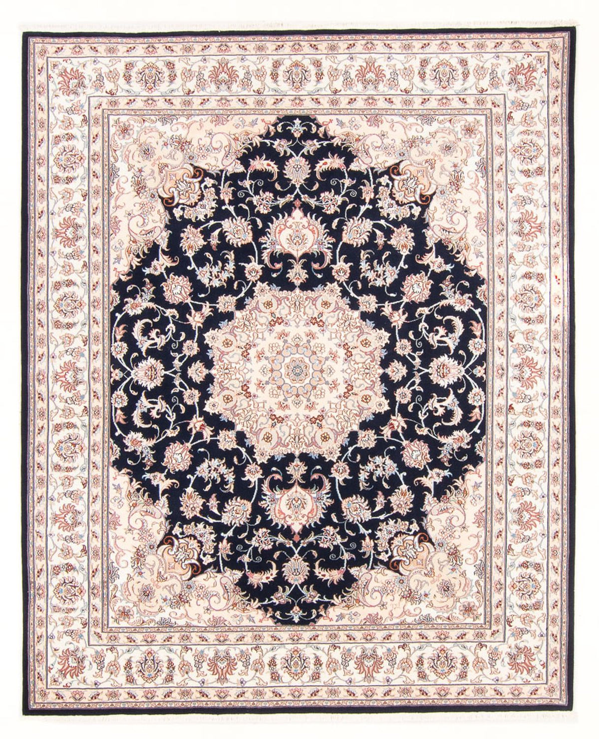 Tappeto Persero - Tabriz - Reale - 250 x 198 cm - blu scuro