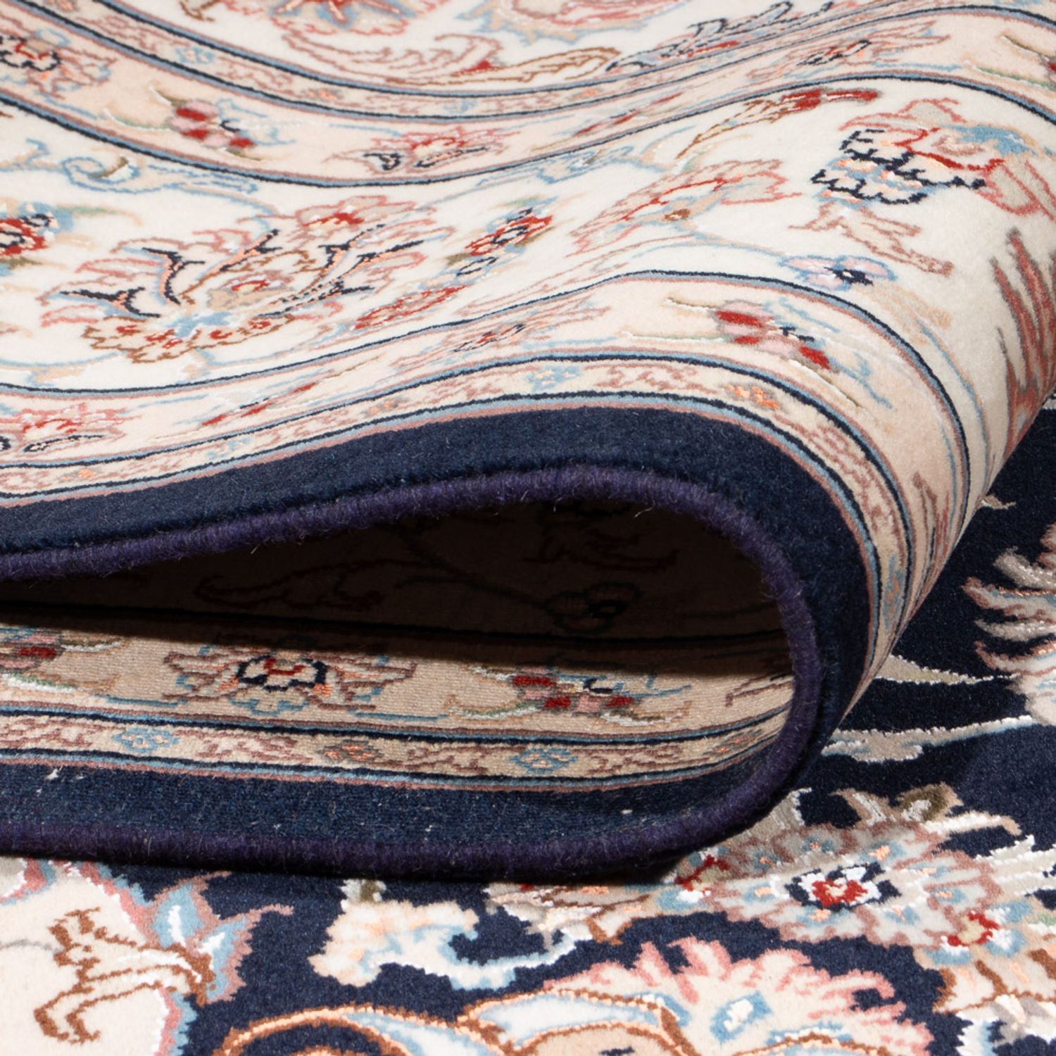 Tappeto Persero - Tabriz - Reale - 250 x 198 cm - blu scuro