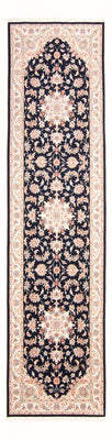 Tappeto corsia Tappeto Persero - Tabriz - Reale - 297 x 80 cm - blu scuro