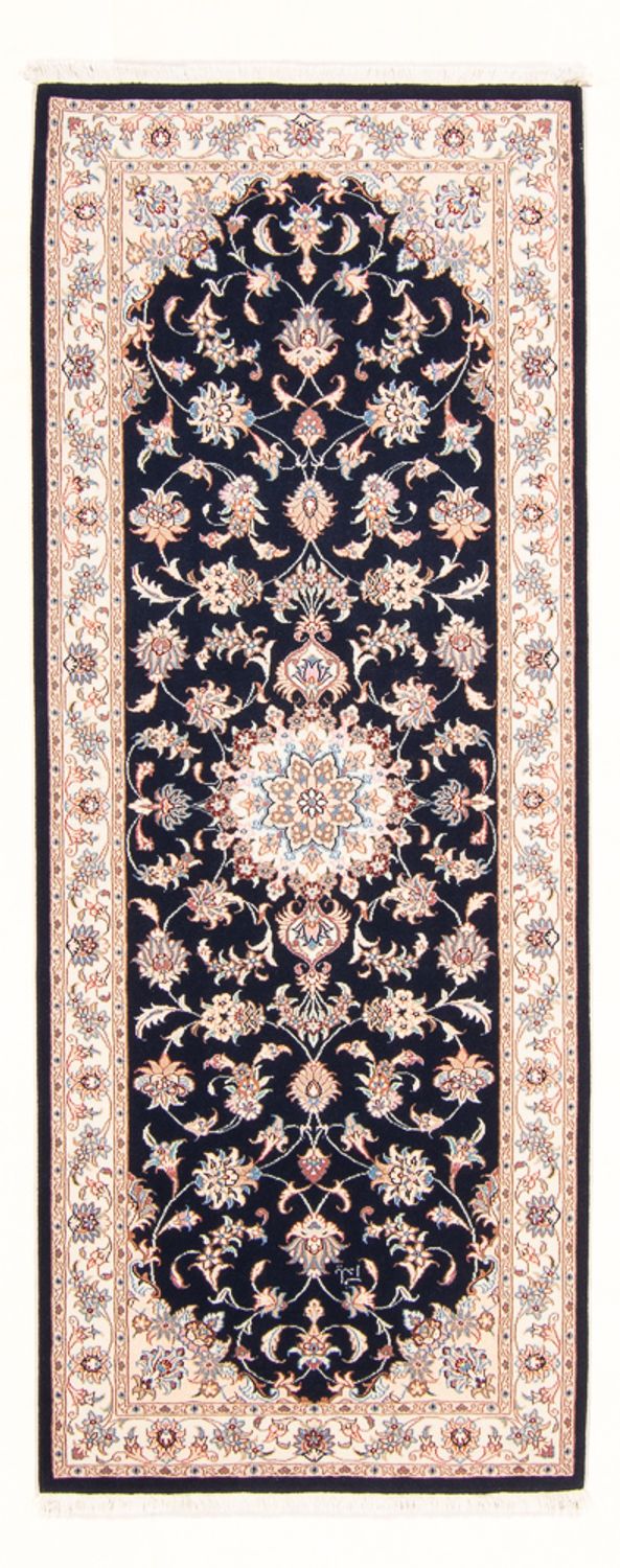 Tappeto corsia Tappeto Persero - Tabriz - Reale - 208 x 82 cm - blu scuro