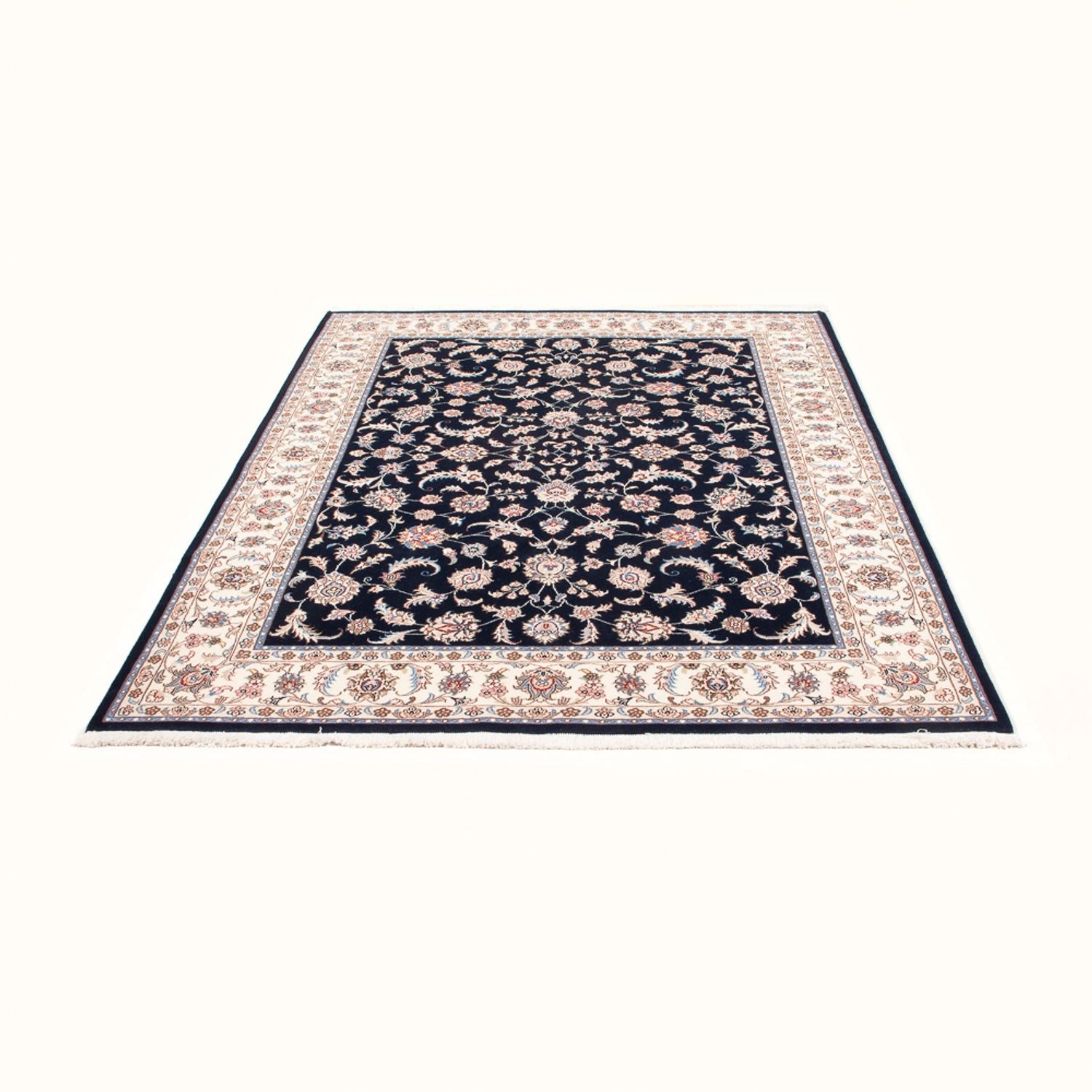Tappeto Persero - Tabriz - Reale - 201 x 153 cm - blu scuro