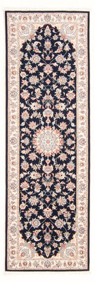 Tappeto corsia Tappeto Persero - Tabriz - Reale - 252 x 81 cm - blu scuro