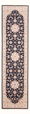 Tappeto corsia Tappeto Persero - Tabriz - Reale - 295 x 81 cm - blu scuro