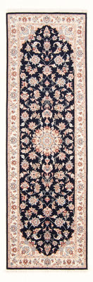 Tappeto corsia Tappeto Persero - Tabriz - Reale - 251 x 80 cm - blu scuro
