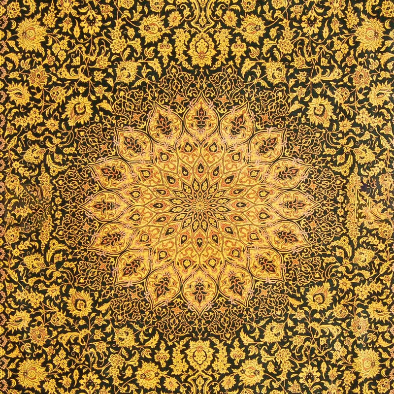 Tappeto di seta - Ghom seta - Premio - 294 x 196 cm - verde oliva