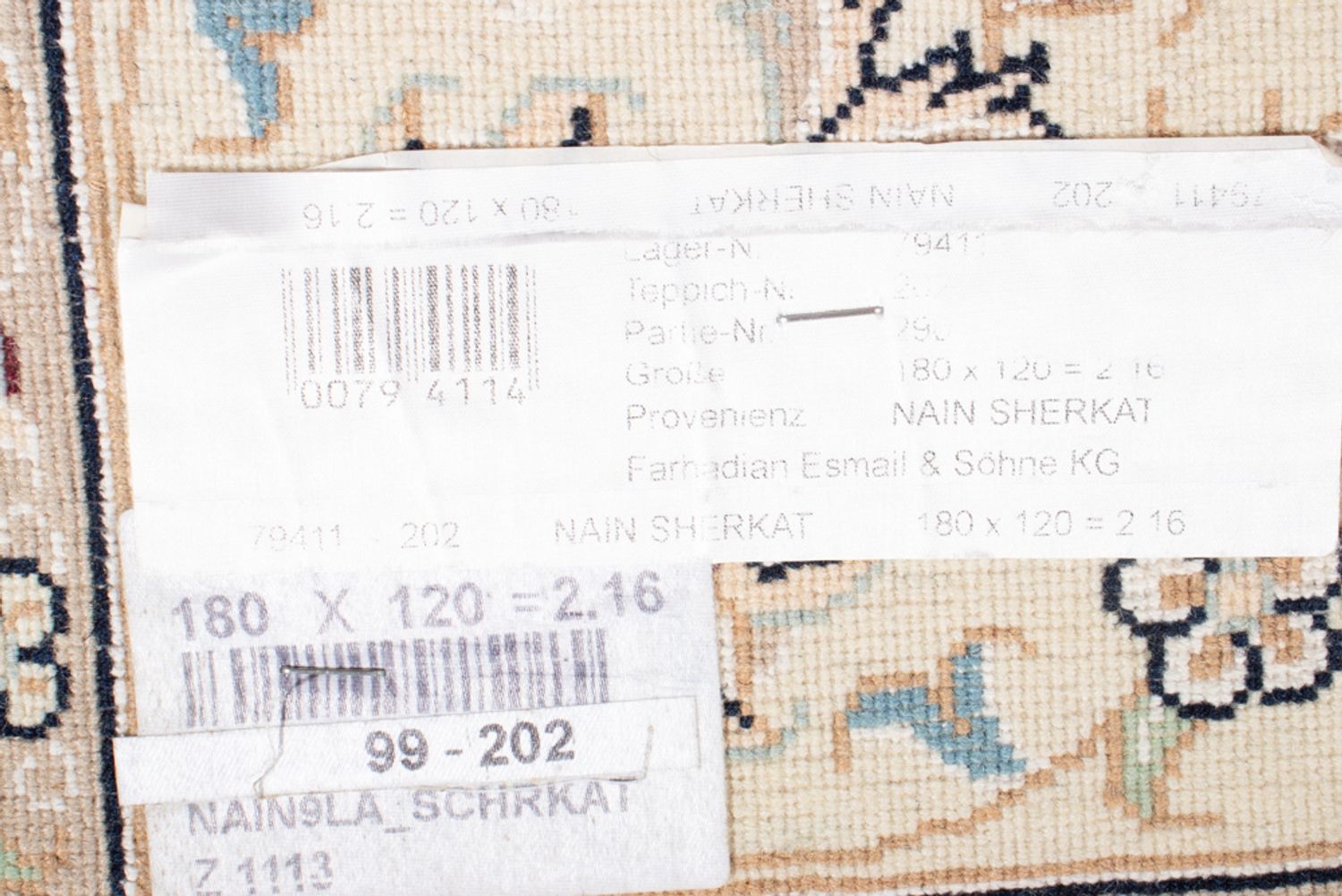 Tappeto Persero - Nain - Premio - 180 x 120 cm - blu scuro