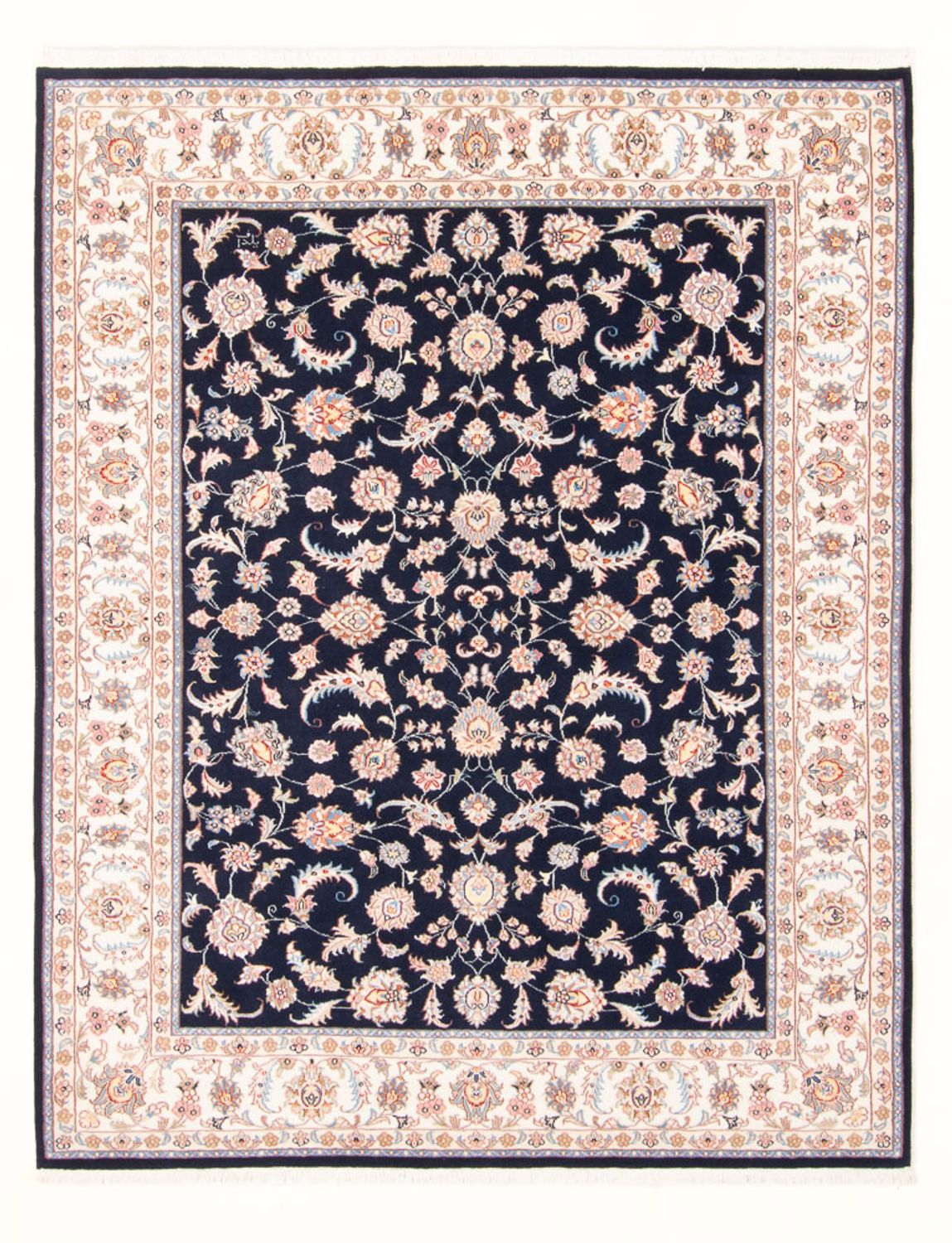 Tappeto Persero - Tabriz - Reale - 196 x 150 cm - blu scuro