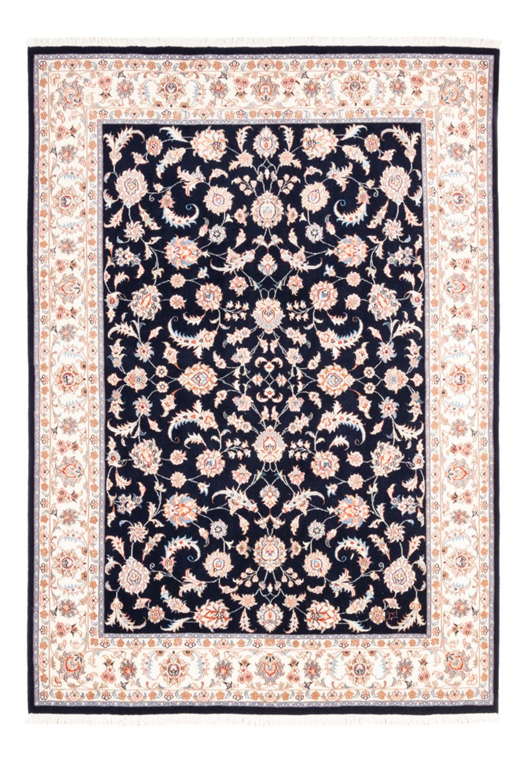 Tappeto Persero - Tabriz - 200 x 147 cm - blu scuro