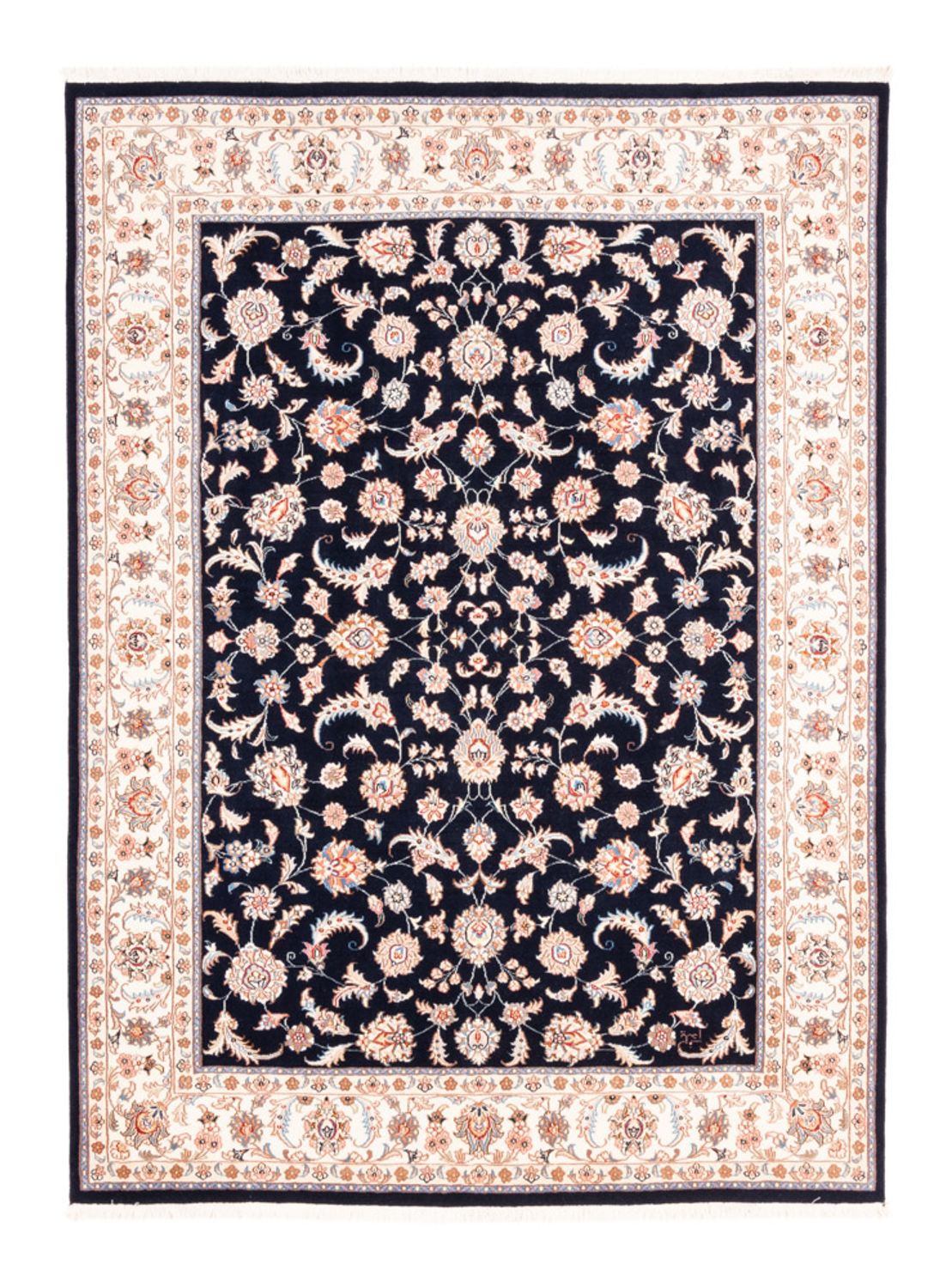 Tappeto Persero - Tabriz - 200 x 150 cm - blu scuro