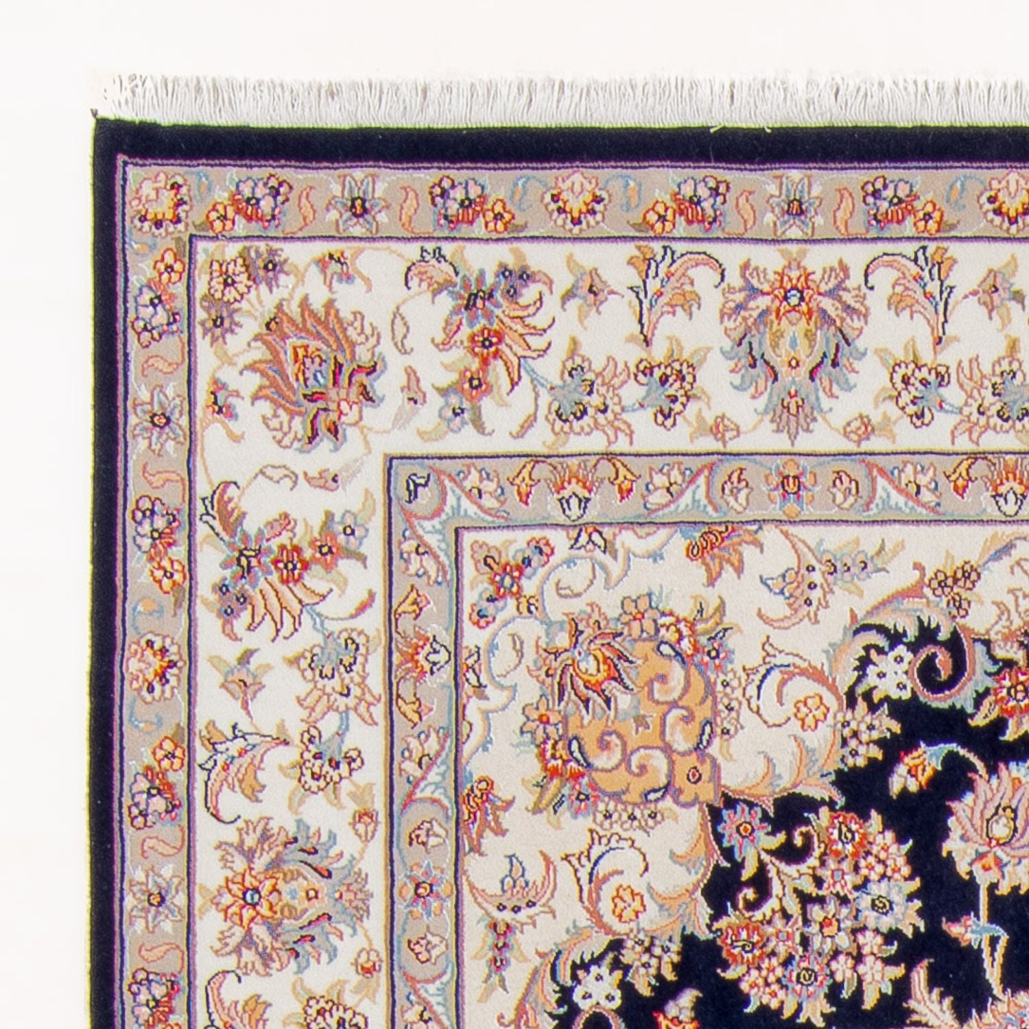 Tappeto Persero - Tabriz - Reale - 236 x 169 cm - blu scuro
