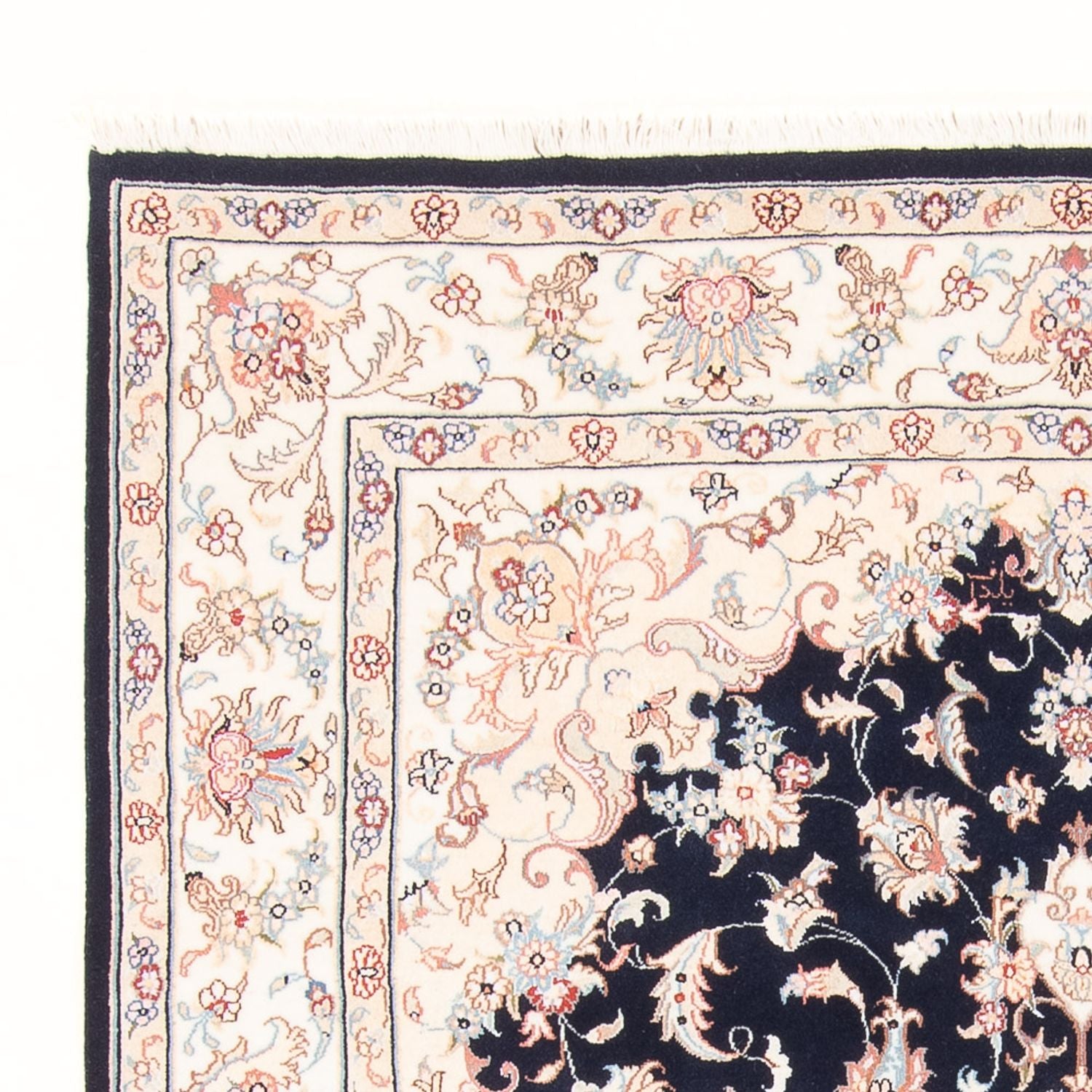 Tappeto Persero - Tabriz - Reale - 203 x 150 cm - blu scuro