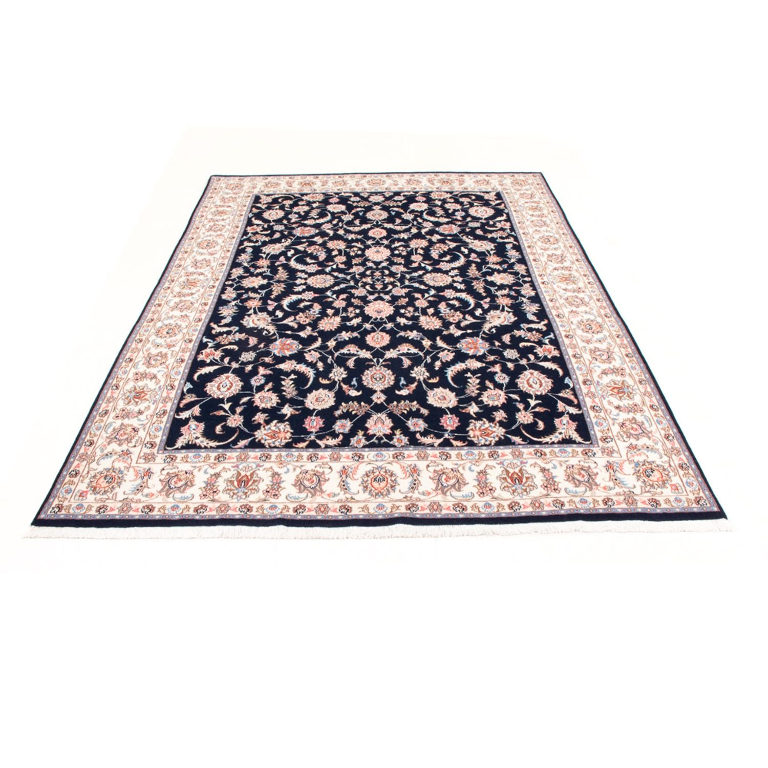Tappeto Persero - Tabriz - Reale - 236 x 166 cm - blu scuro
