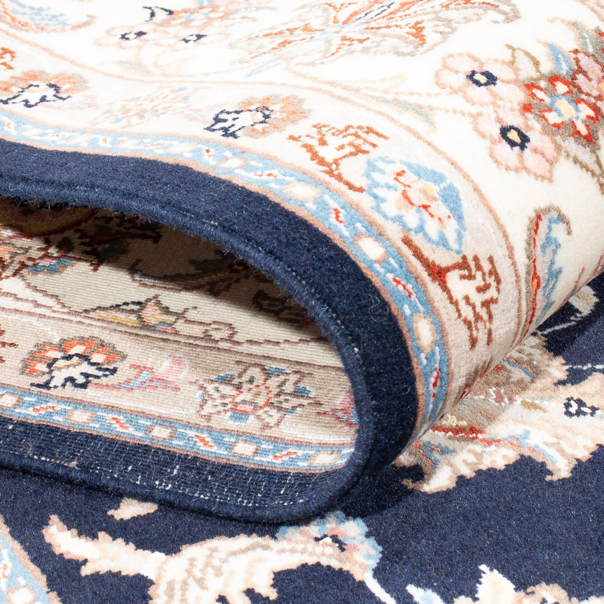 Tappeto Persero - Tabriz - Reale - 245 x 170 cm - blu scuro