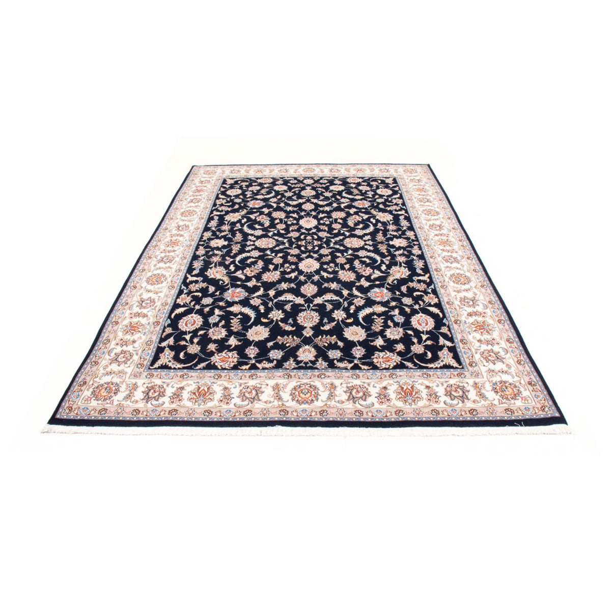 Tappeto Persero - Tabriz - Reale - 245 x 170 cm - blu scuro