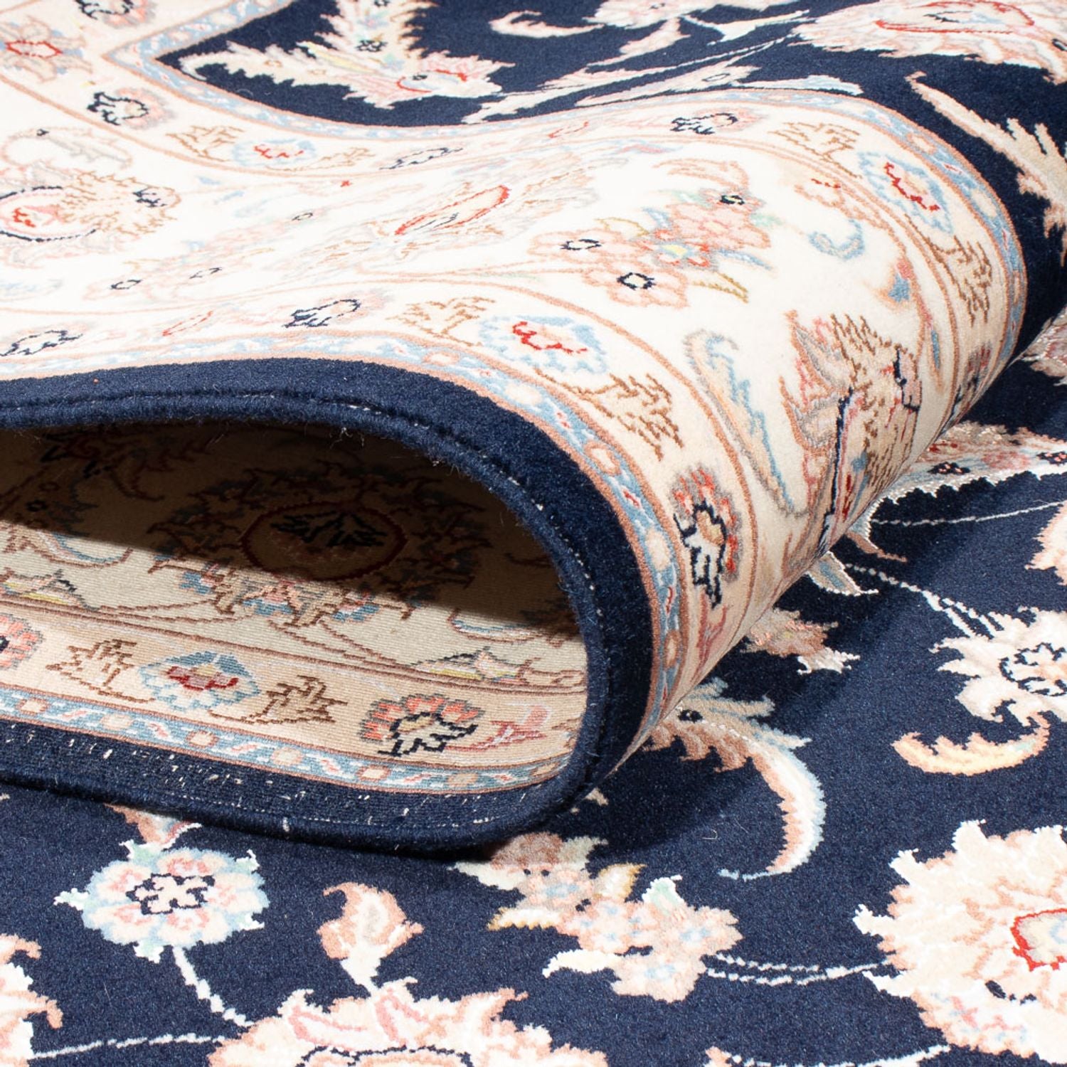 Tappeto Persero - Tabriz - Reale - 234 x 167 cm - blu scuro