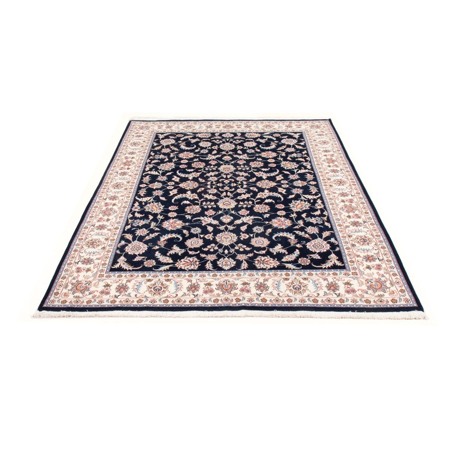 Tappeto Persero - Tabriz - Reale - 201 x 150 cm - blu scuro