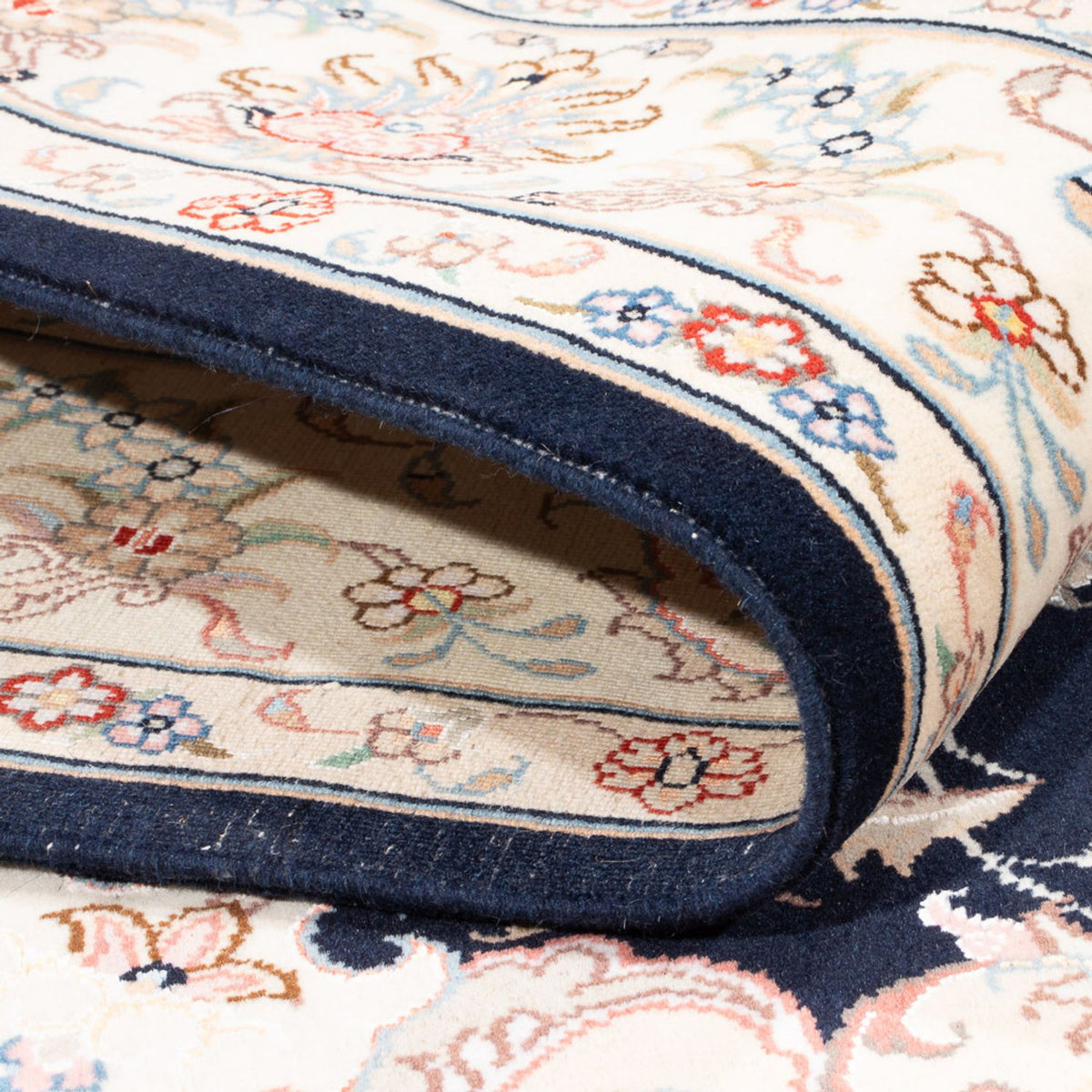 Tappeto Persero - Tabriz - Reale - 199 x 147 cm - blu scuro