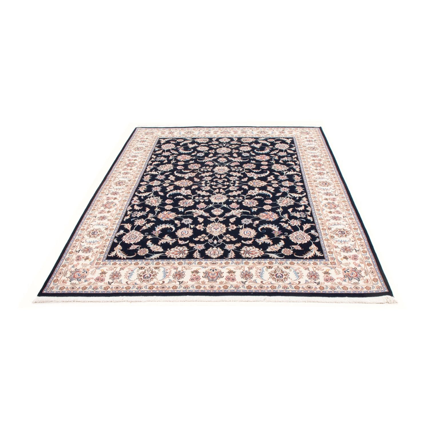 Tappeto Persero - Tabriz - Reale - 202 x 151 cm - blu scuro