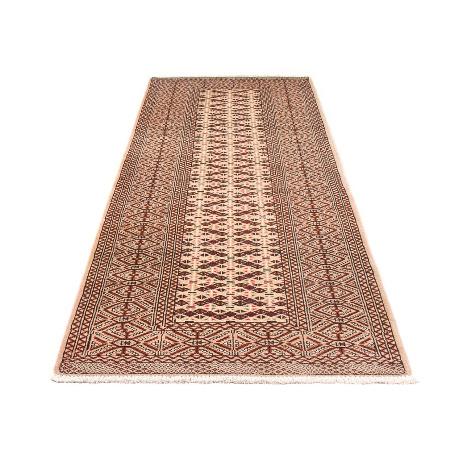 Tappeto corsia Tappeto Turkaman - 282 x 100 cm - crema