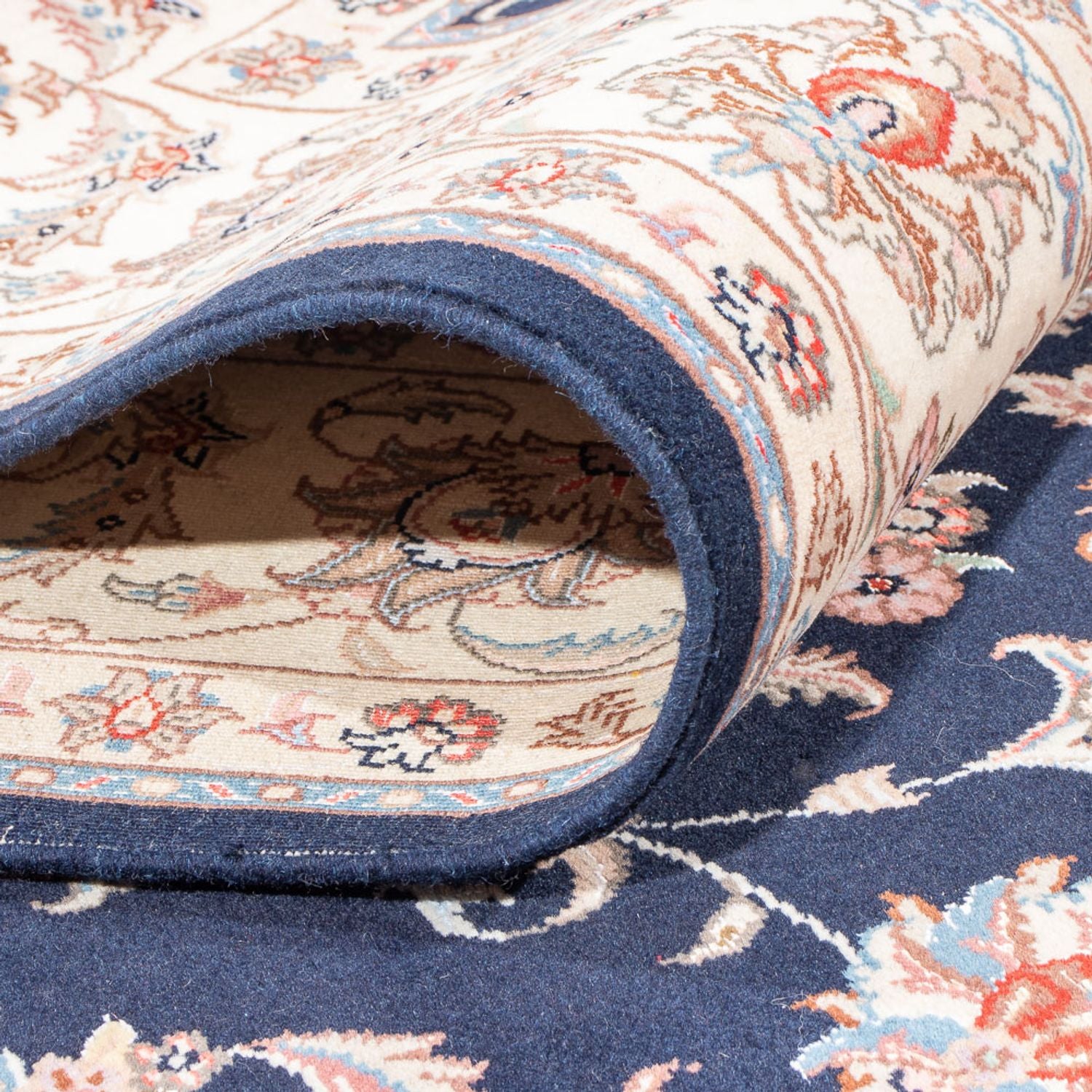 Tappeto Persero - Tabriz - Reale - 240 x 170 cm - blu scuro