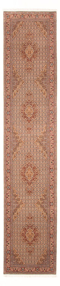 Tappeto corsia Tappeto Persero - Tabriz - Reale - 400 x 80 cm - beige