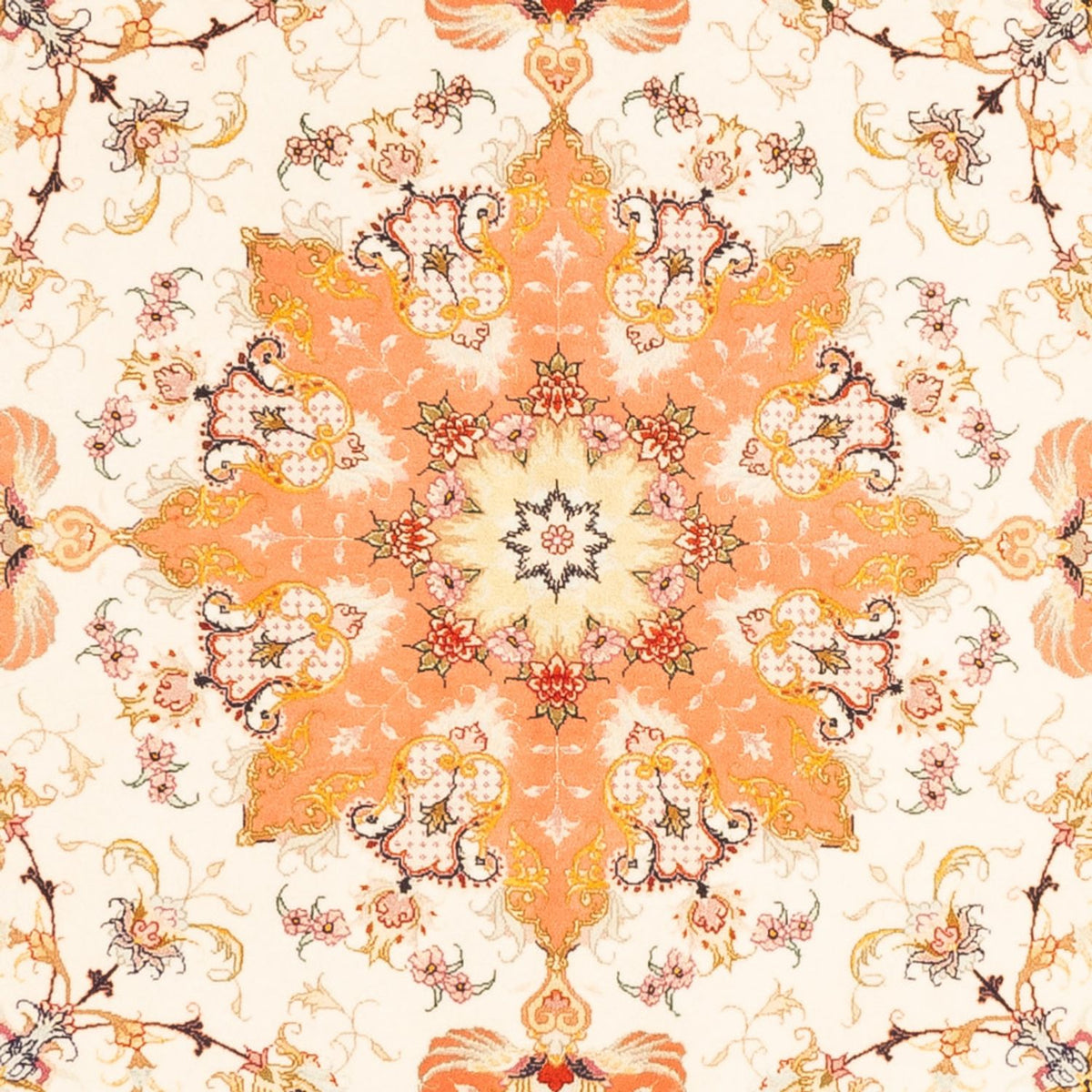 Tappeto Persero - Tabriz - Reale quadrato  - 205 x 203 cm - crema