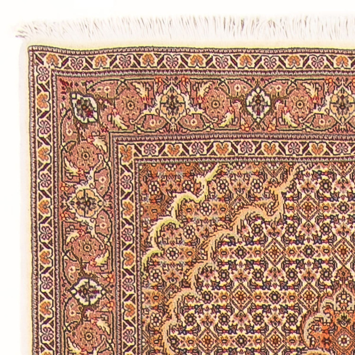 Tappeto corsia Tappeto Persero - Tabriz - Reale - 407 x 78 cm - beige
