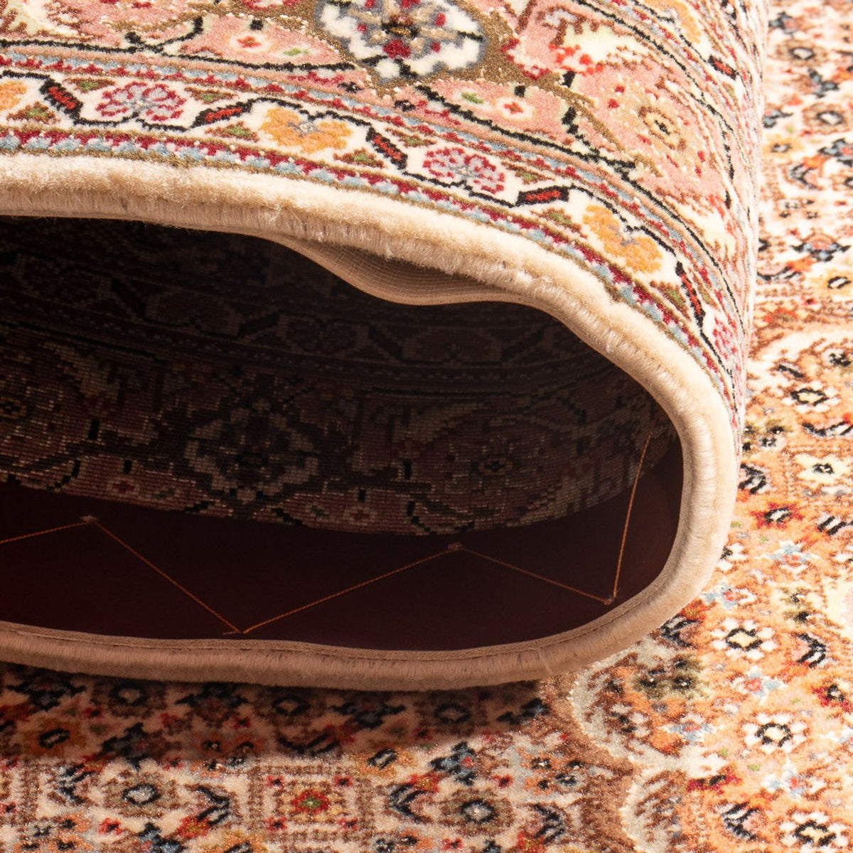 Tappeto corsia Tappeto Persero - Tabriz - Reale - 407 x 78 cm - beige