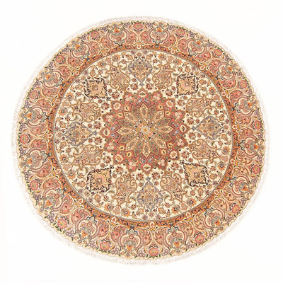 Tappeto Persero - Tabriz - Reale rotondo  - 200 x 200 cm - crema