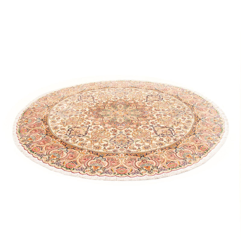 Tappeto Persero - Tabriz - Reale rotondo  - 200 x 200 cm - crema