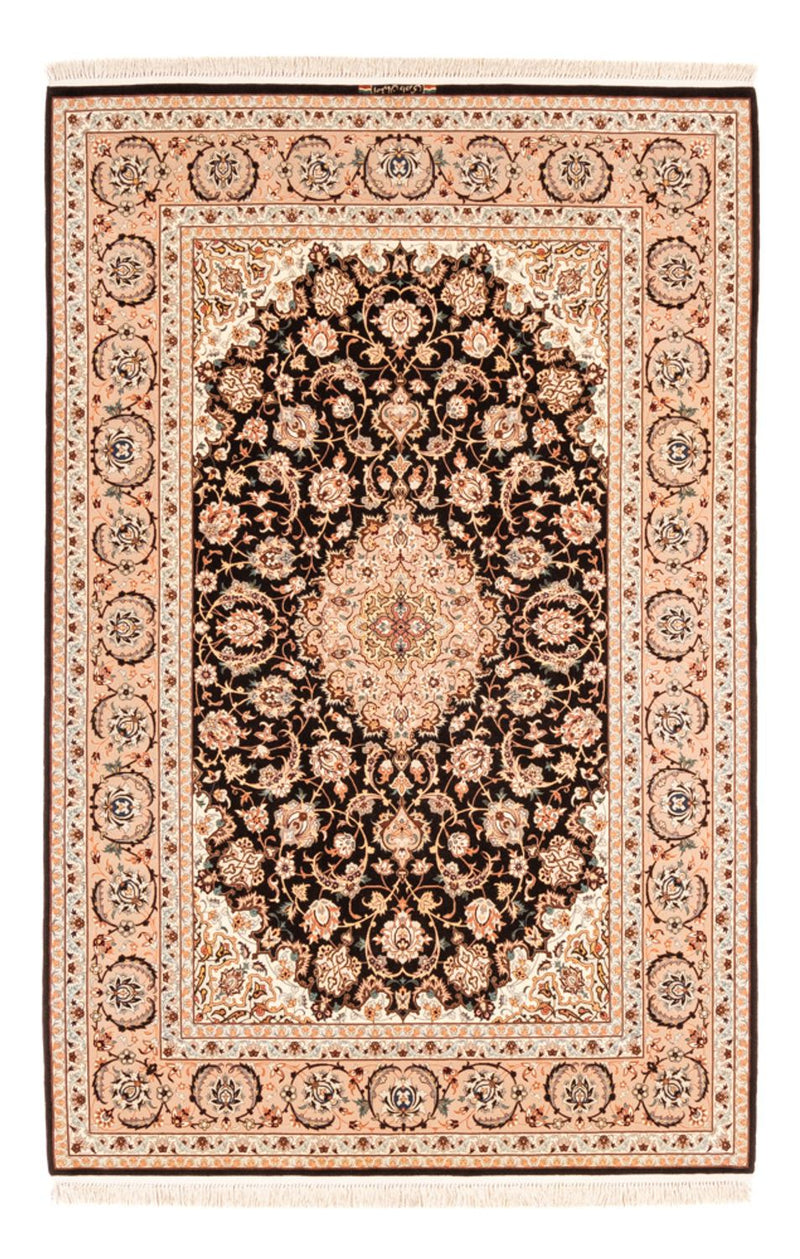 Tappeto corsia Tappeto Persero - Isfahan - Premio - 227 x 148 cm - blu scuro