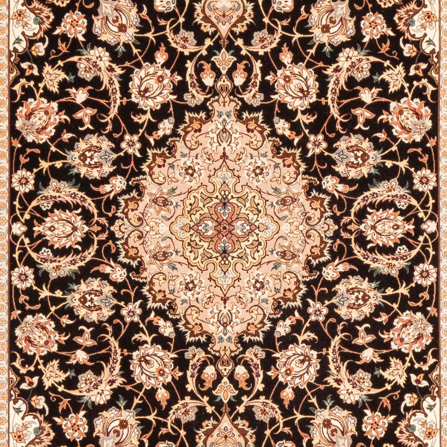 Tappeto corsia Tappeto Persero - Isfahan - Premio - 227 x 148 cm - blu scuro