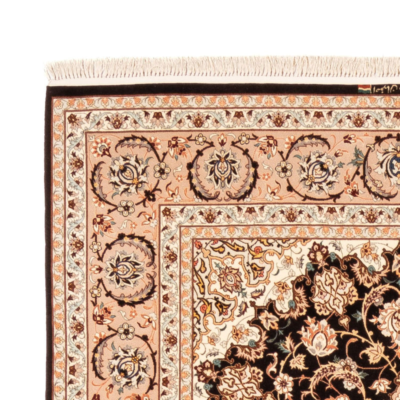 Tappeto corsia Tappeto Persero - Isfahan - Premio - 227 x 148 cm - blu scuro