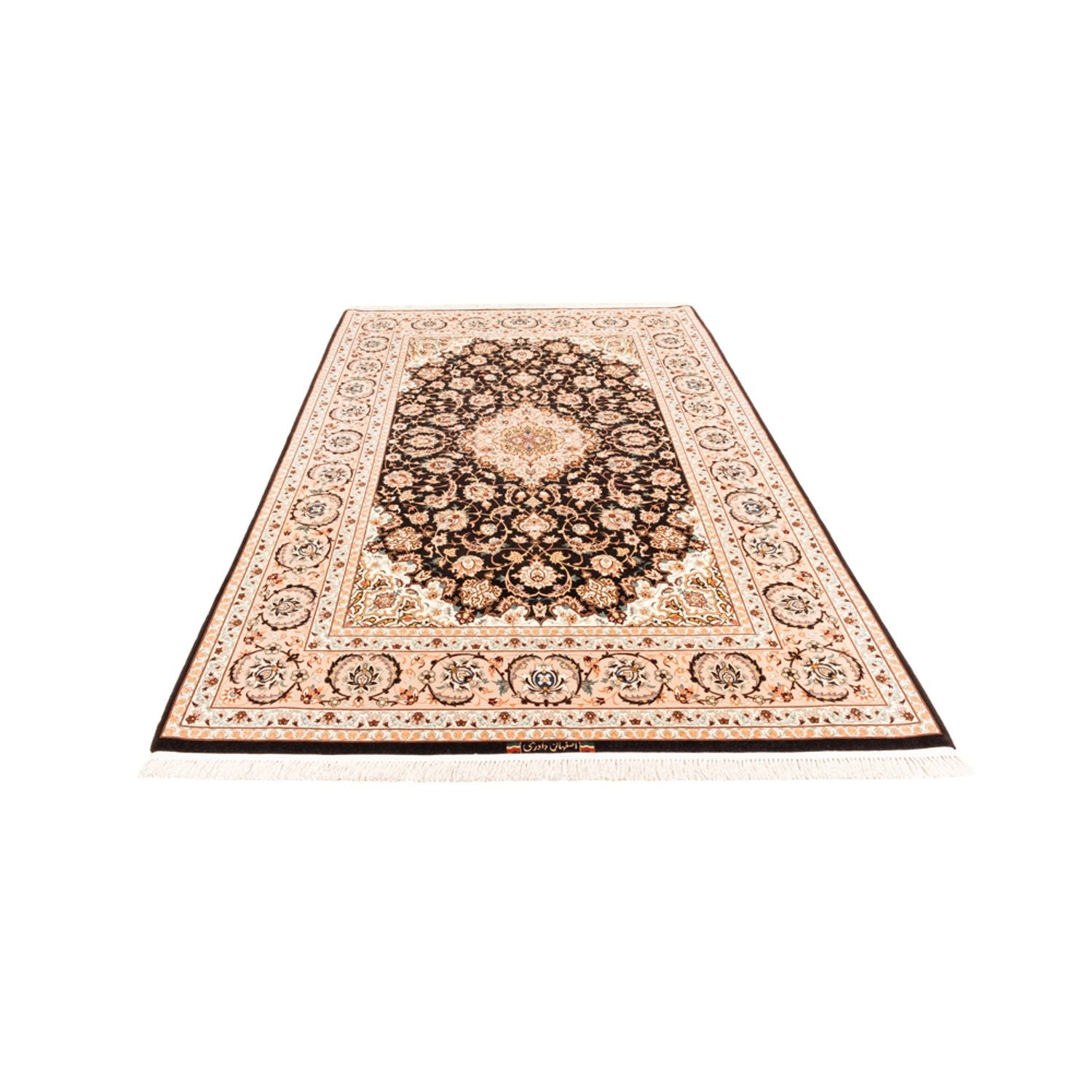 Tappeto corsia Tappeto Persero - Isfahan - Premio - 227 x 148 cm - blu scuro