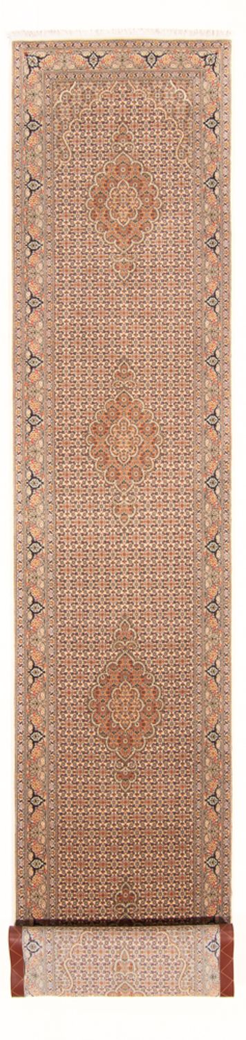 Tappeto corsia Tappeto Persero - Tabriz - Reale - 403 x 82 cm - beige