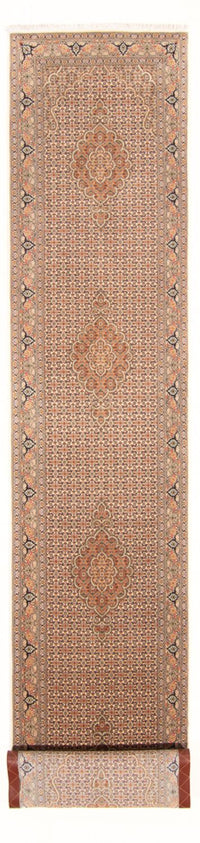 Tappeto corsia Tappeto Persero - Tabriz - Reale - 403 x 82 cm - beige