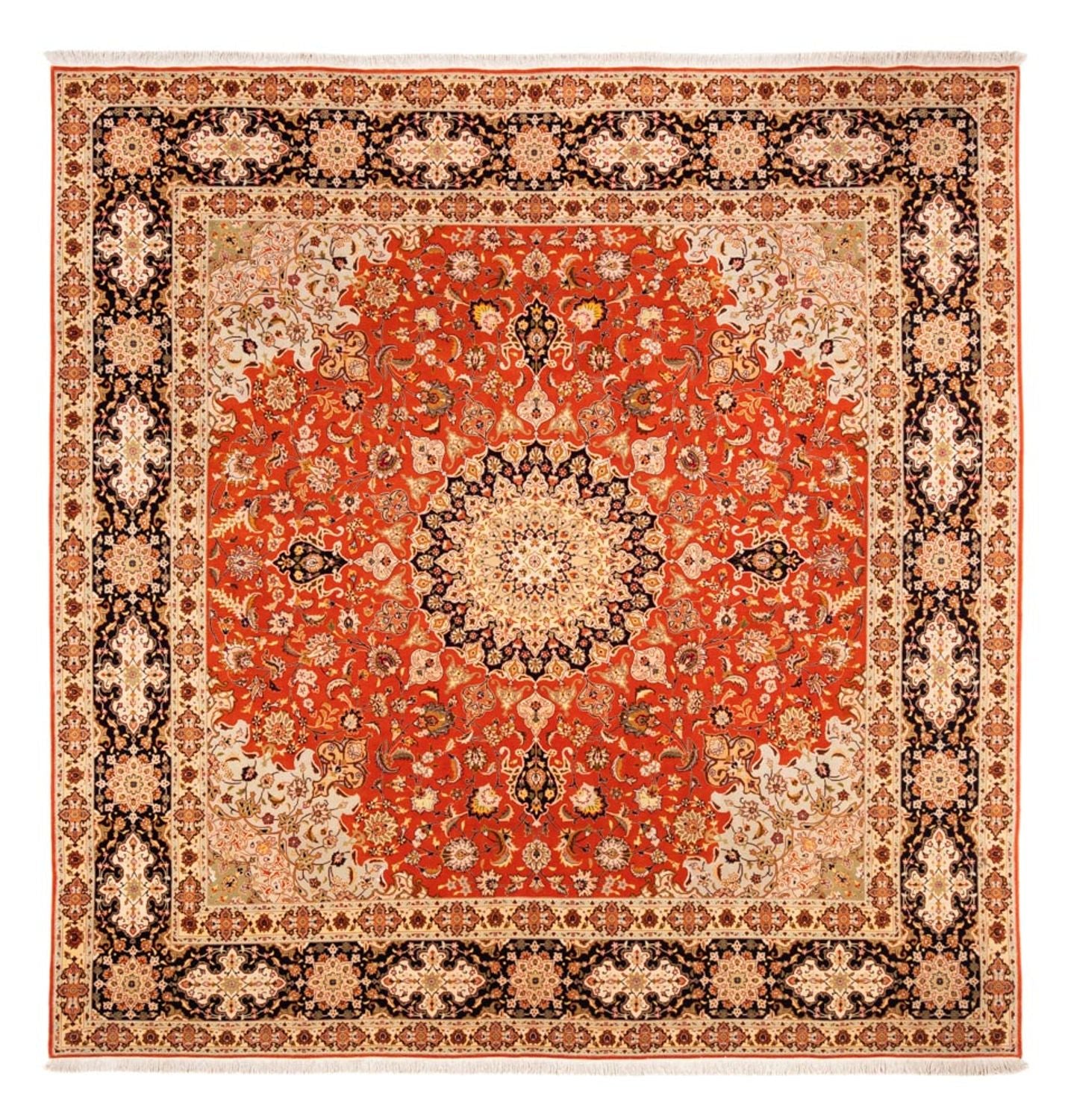 Tappeto Persero - Tabriz quadrato  - 253 x 249 cm - arancione