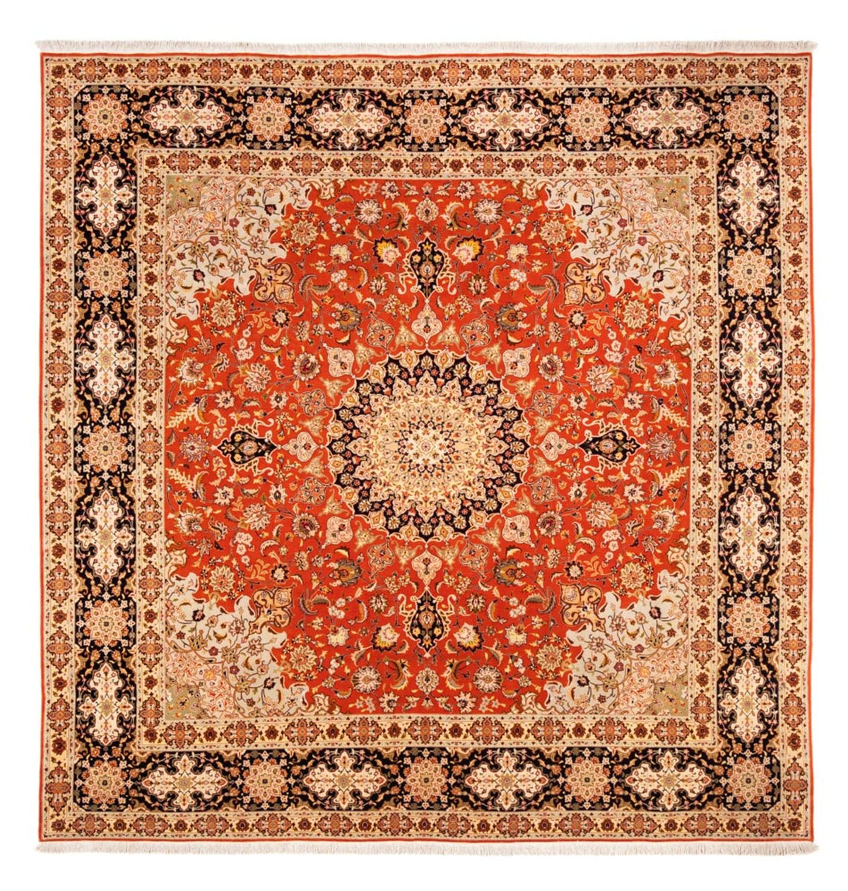 Tappeto Persero - Tabriz quadrato  - 253 x 249 cm - arancione