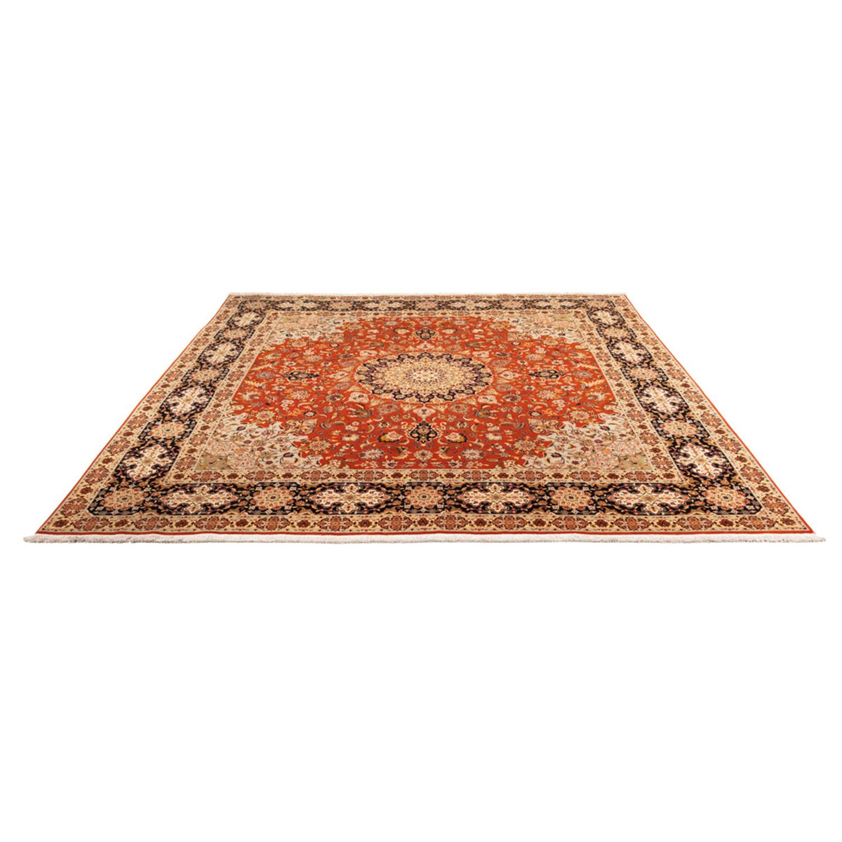 Tappeto Persero - Tabriz quadrato  - 253 x 249 cm - arancione