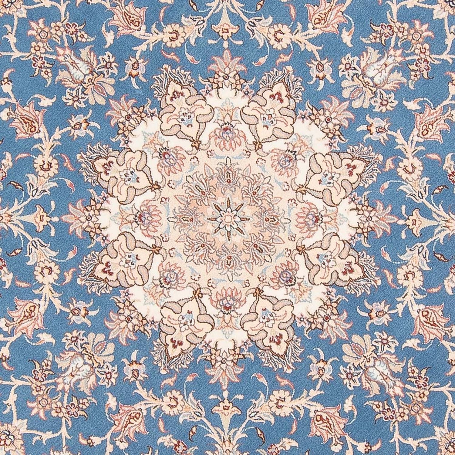 Tappeto Persero - Tabriz - Reale rotondo  - 200 x 200 cm - blu