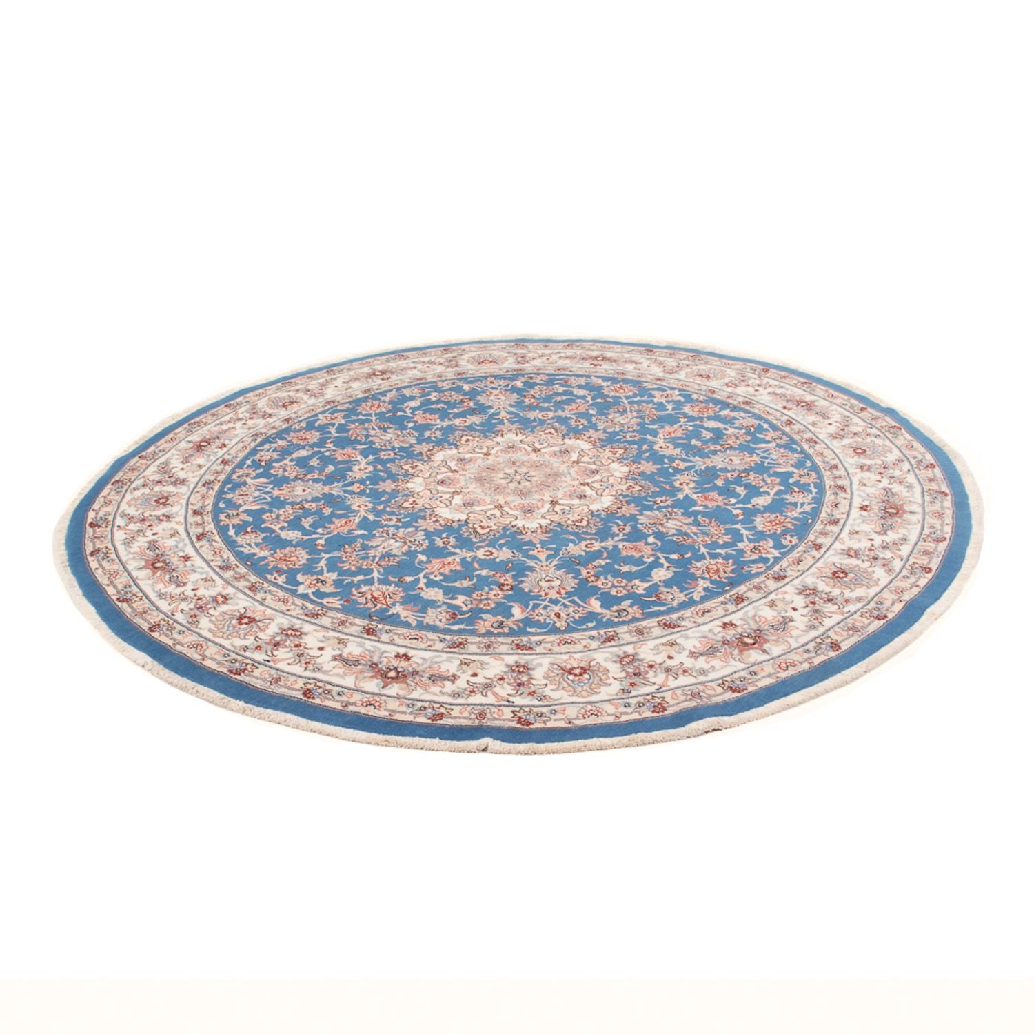 Tappeto Persero - Tabriz - Reale rotondo  - 200 x 200 cm - blu