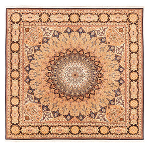 Tappeto Persero - Tabriz - Reale quadrato  - 200 x 200 cm - beige chiaro