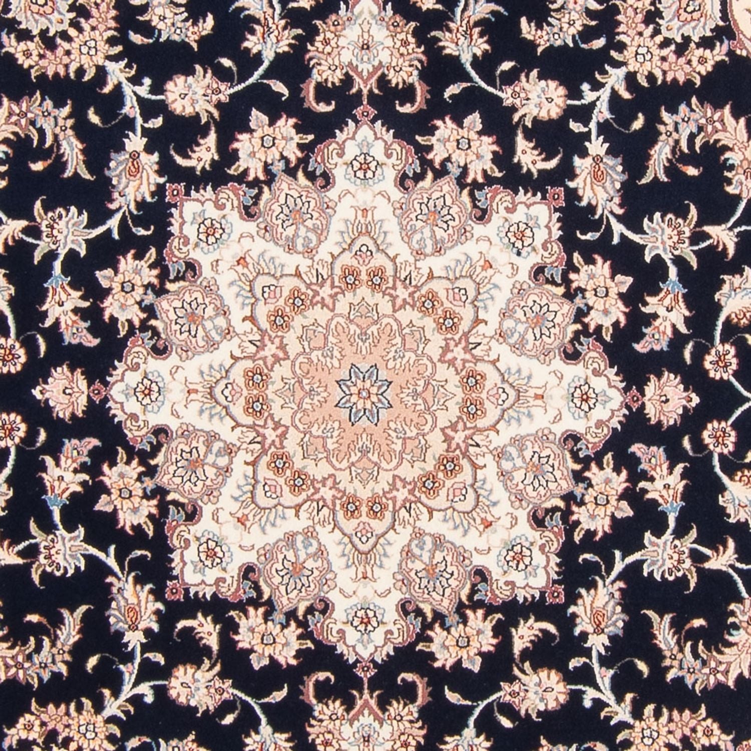 Tappeto Persero - Tabriz - Reale - 220 x 198 cm - blu scuro